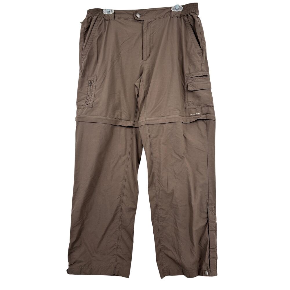 Columbia Titanium Cargo Pants‎ Womens Size L Brown Nylon Convertible Packable